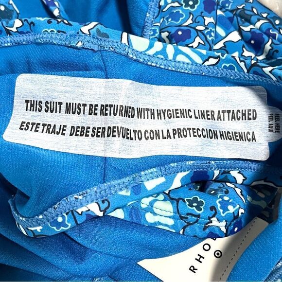 NWT New RHODE Zinnia Floral Print
One Piece Swimsuit Blue Size
Large 12-14 - Picture 12 of 12